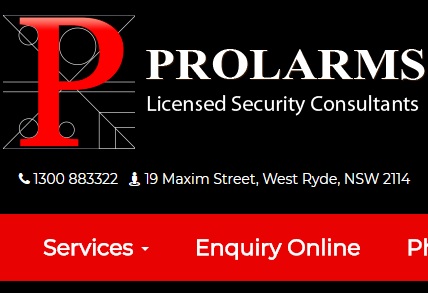 ProAlarms website